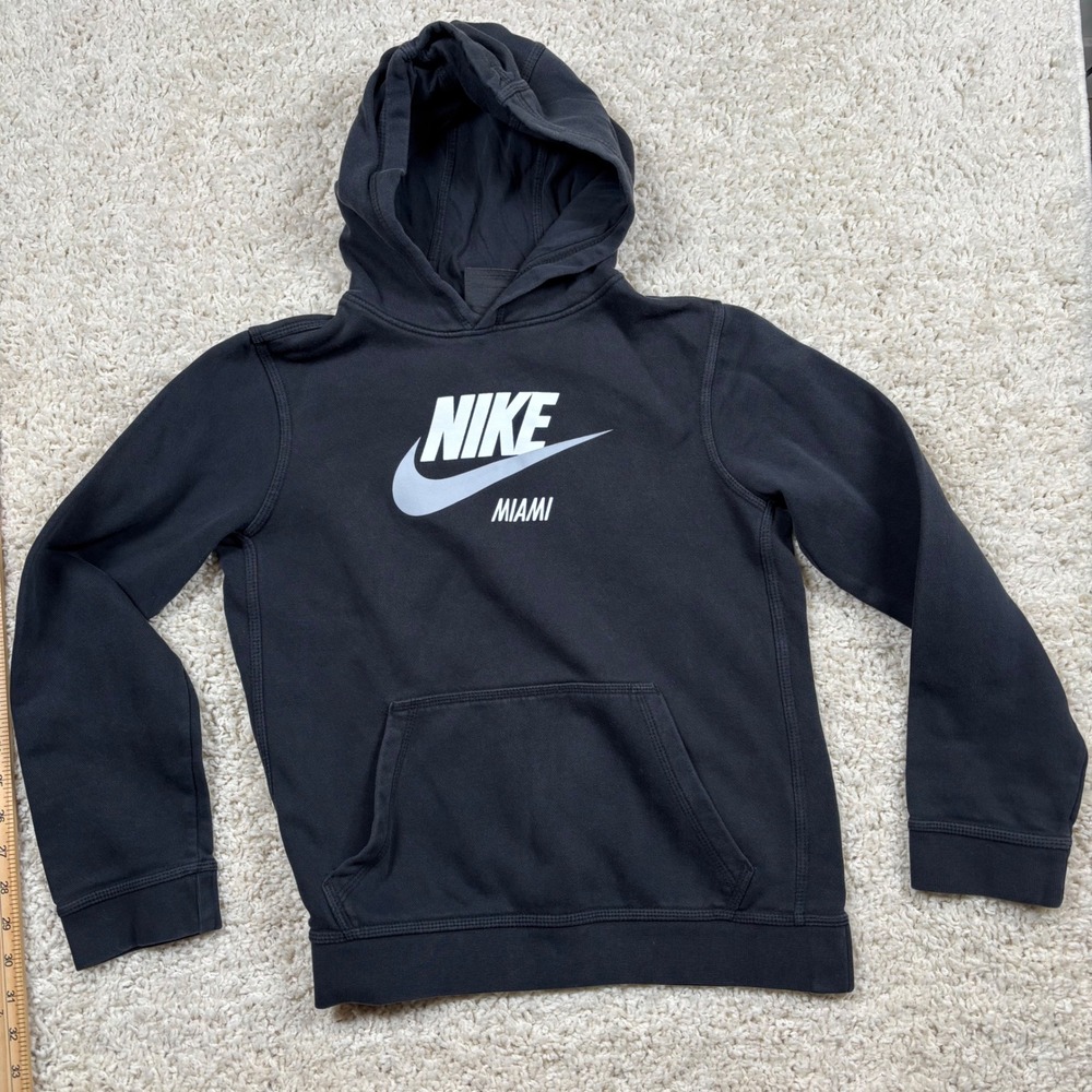 Kids Nike Black Miami Graphic Hoodie Sweatshirt Youth‎ Size Large